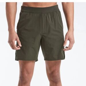PUBLIC REC MENS SZ 40 DARK OLIVE GREEN FLEX SHORTS 7.5” INSEAM